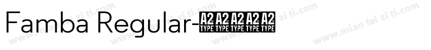Famba Regular字体转换